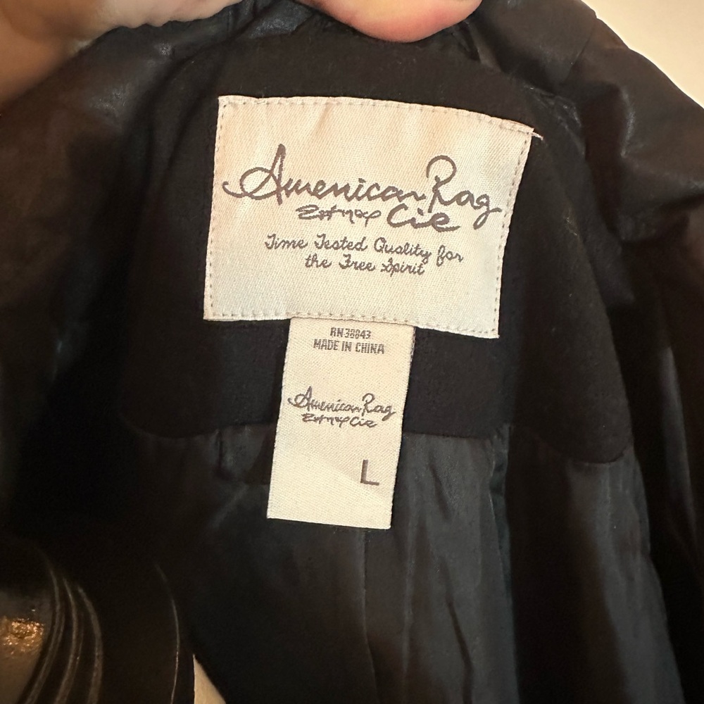 American Rag Black Pea Coat - Picture 2 of 5